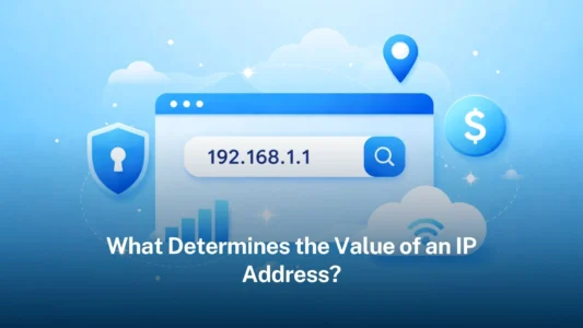 What determines the value of an IP address