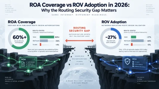ROA Coverage vs ROV Adoption in 2026: Why the Routing Security Gap Matters